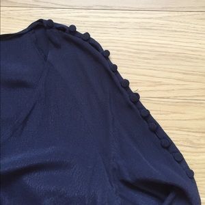 Zara Tops - Navy Zara cropped blouse with button details Zara Tops - Navy Zara cropped blouse with button details